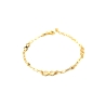 PULSERAS PLATA LISA BAÑO ORO