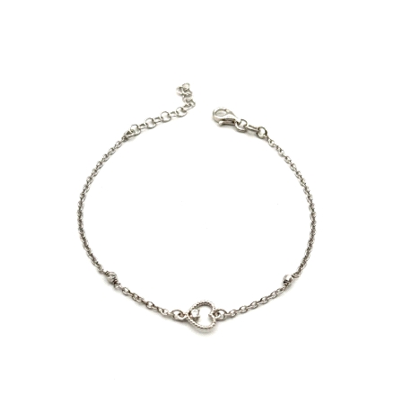PULSERAS PLATA LISA CIRCONITA                                                                       