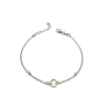 PULSERAS PLATA LISA CIRCONITA