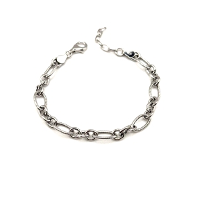 PULSERAS PLATA LISA HUECA RODIO                                                                     