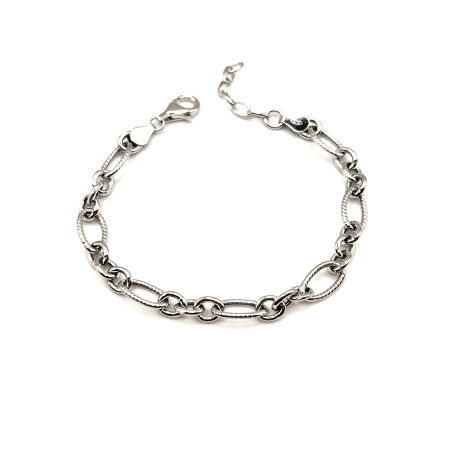 PULSERAS PLATA LISA HUECA RODIO                                                                     