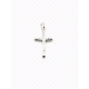 CRUZ PLATA TUBO CRISTO 3 X 2 CM                                                                     