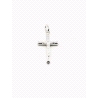 CRUZ PLATA TUBO CRISTO 3 X 2 CM