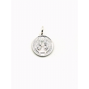 COLGANTE PLATA SAN BENITO 14 MM                                                                     