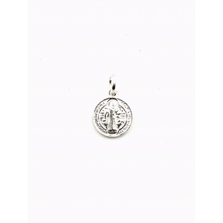 COLGANTE PLATA SAN BENITO 10 MM                                                                     