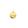 COLGANTE PLATA DISCO 16 MM BAÑO ORO
