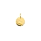 COLGANTE PLATA DISCO 14 MM BAÑO ORO                                                                 