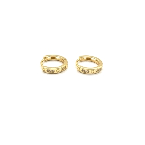 PENDIENTE PLATA ARO 10 MM CIRC. BAÑO ORO                                                            