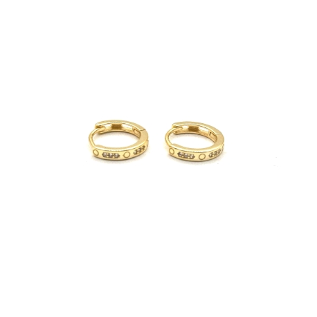 PENDIENTE PLATA ARO 10 MM CIRC. BAÑO ORO                                                            