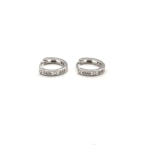 PENDIENTE PLATA ARO 10 MM CIRCONITAS                                                                