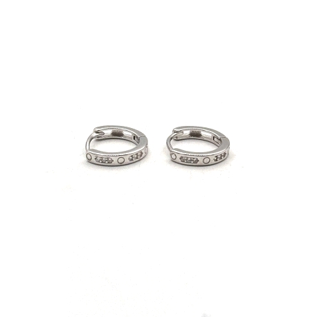 PENDIENTE PLATA ARO 10 MM CIRCONITAS                                                                