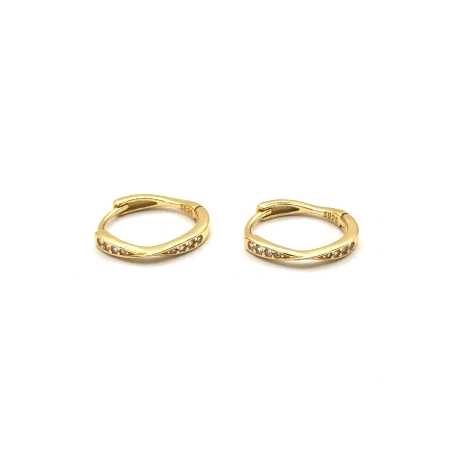 PENDIENTE PLATA ARO 15 MM CIRC. BAÑO ORO                                                            