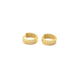 PENDIENTE PLATA ARO 10 MM CIRC. BAÑO ORO                                                            