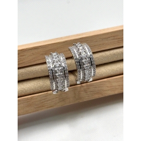 PENDIENTE PLATA OMEGA CIRCONITAS                                                                    