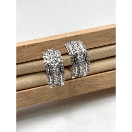 PENDIENTE PLATA OMEGA CIRCONITAS                                                                    