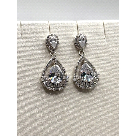 PENDIENTE PLATA CIRCONITAS                                                                          