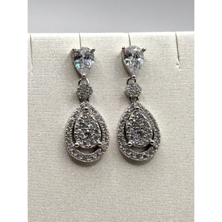 PENDIENTE PLATA CIRCONITAS                                                                          