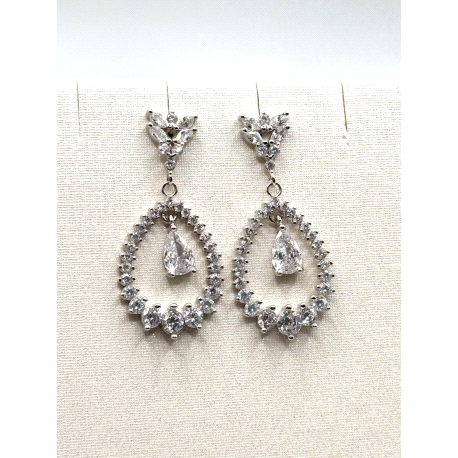 PENDIENTE PLATA CIRCONITAS                                                                          
