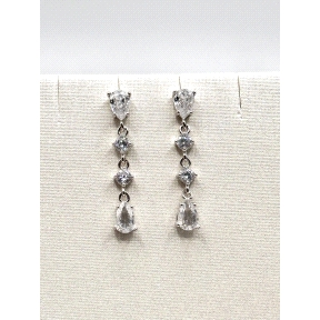 PENDIENTE PLATA CIRCONITAS                                                                          