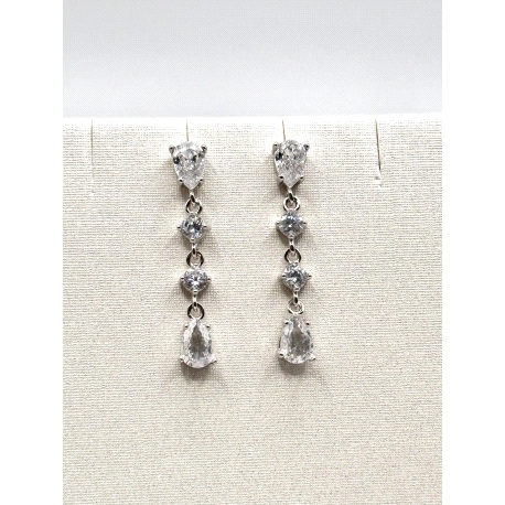 PENDIENTE PLATA CIRCONITAS                                                                          