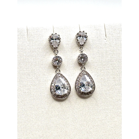 PENDIENTE PLATA CIRCONITAS                                                                          