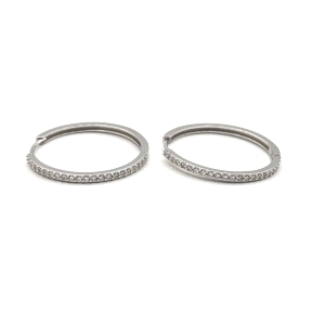 PENDIENTE PLATA ARO CIRCONITAS 25 MM                                                                