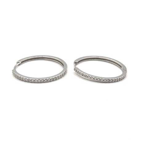 PENDIENTE PLATA ARO CIRCONITAS 25 MM                                                                